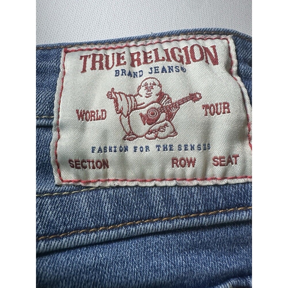 *SOLD OUT* TRUE RELIGION Joey Low Rise Flare Distressed Jeans‎ Women's 31 - Picture 8 of 16